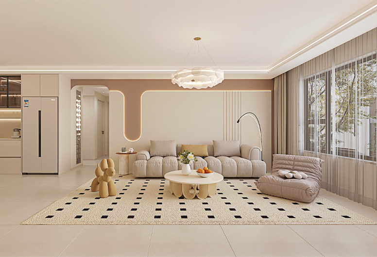 金地峯范132m²-奶油风格案例